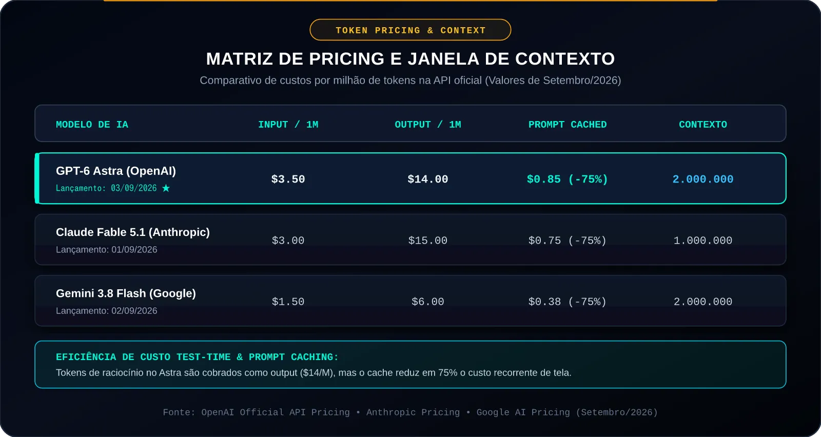 Matriz de Pricing e Contexto de Modelos de Fronteira